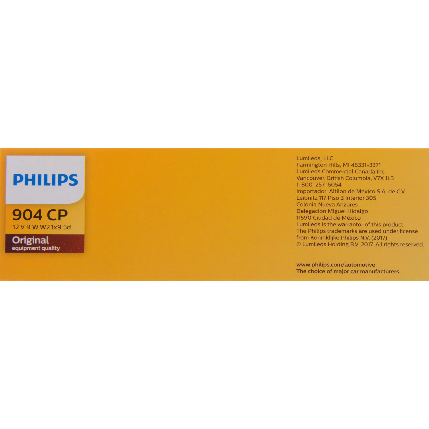 Philips 904CP - Center High Mount Stop Light Bulb Philips 904CP Back Up Light Bulb product image 6 of 10