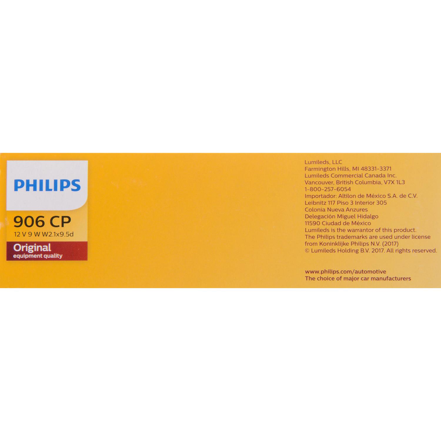 Philips 906CP - Center High Mount Stop Light Bulb Philips 906CP Back Up Light Bulb product image 6 of 10