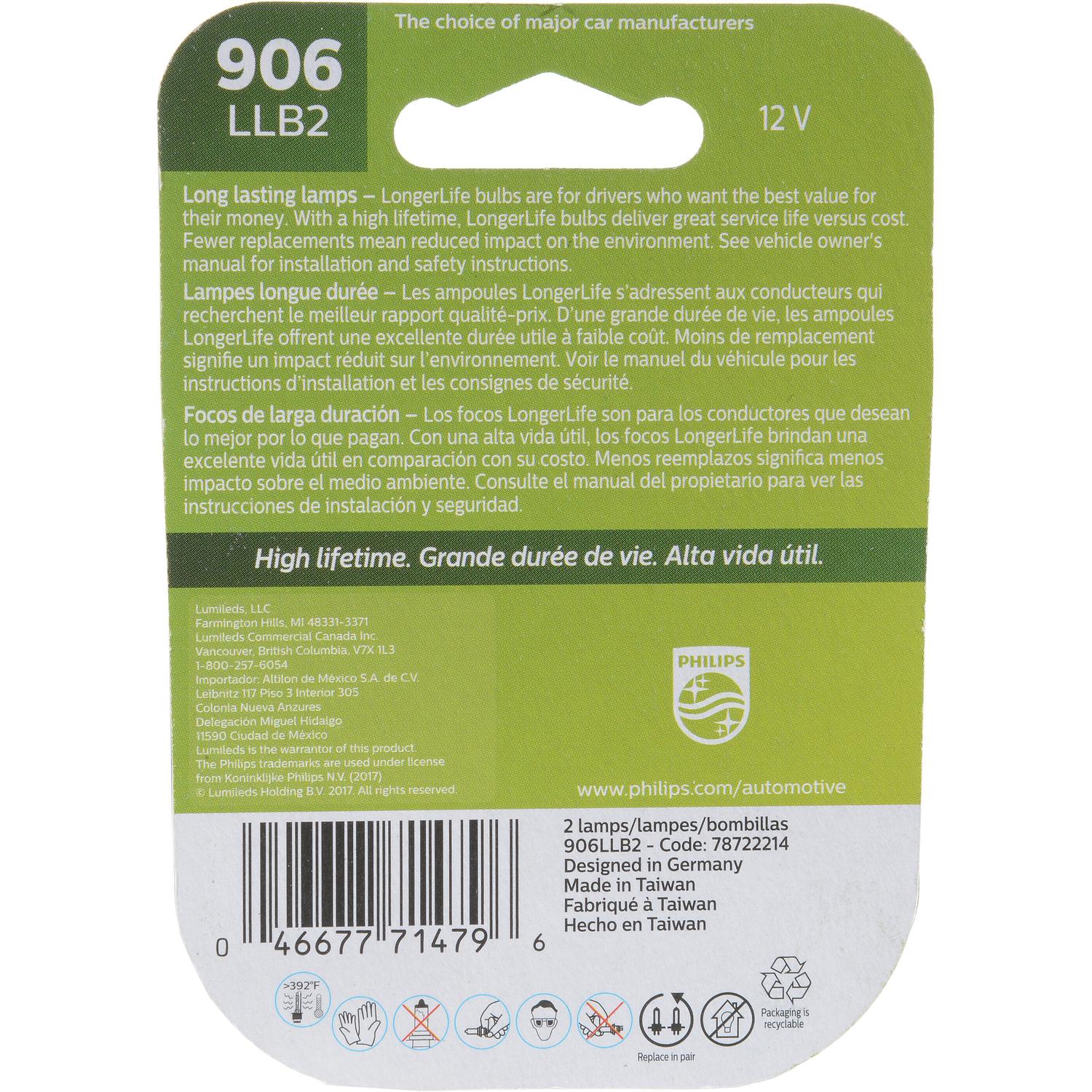 Philips 906LLB2 - Center High Mount Stop Light Bulb Philips 906LLB2 Back Up Light Bulb product image 6 of 10