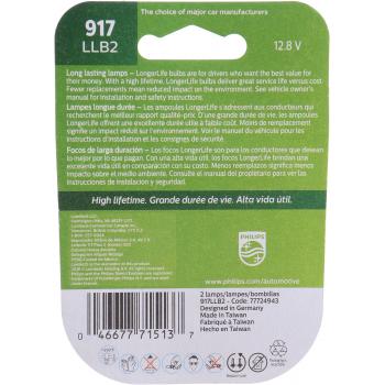Philips 917LLB2 Back Up Light Bulb product image 6 of 10