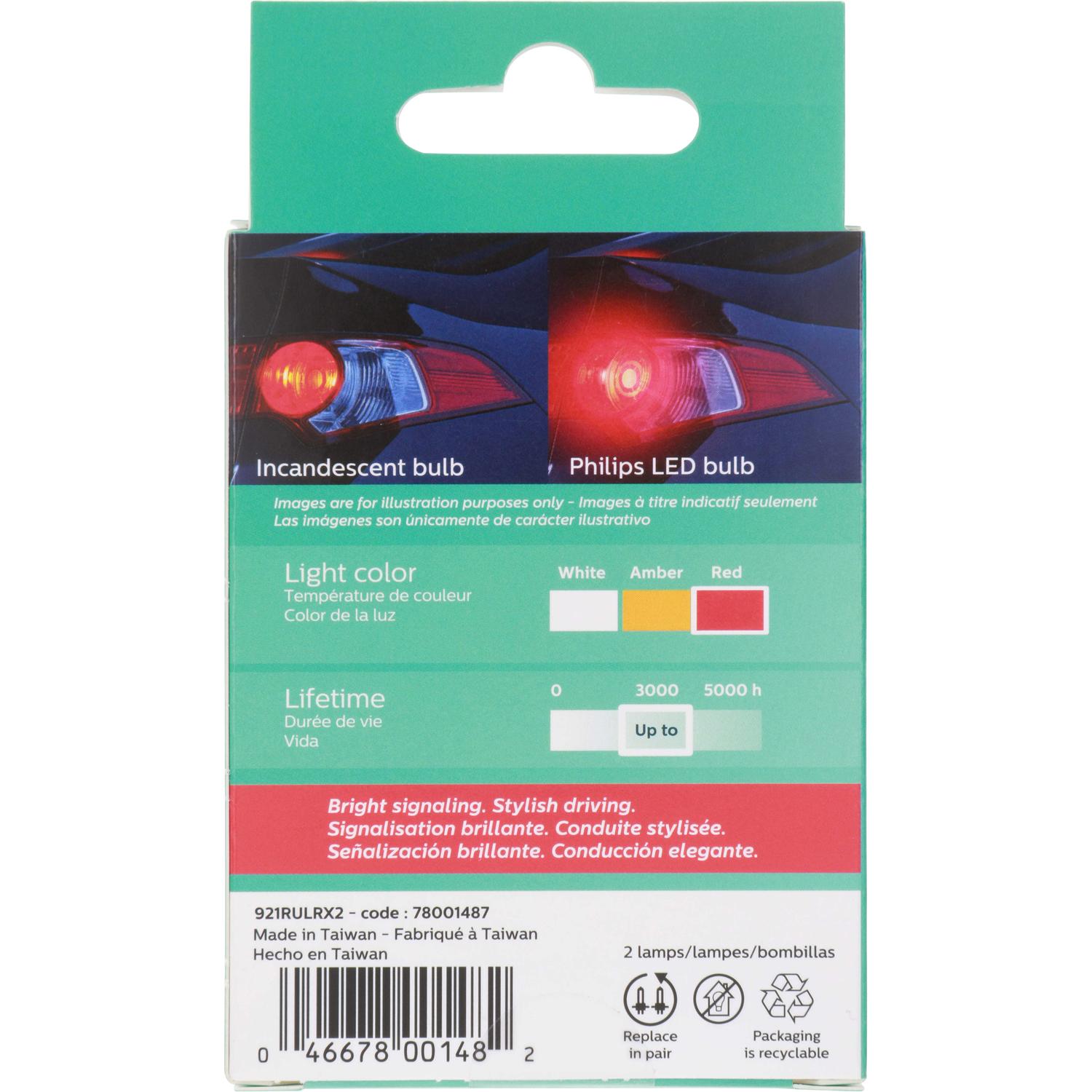 Philips 921RLED - Multi Purpose Light Bulb Philips 921RLED Brake Light Bulb product image 7 of 11