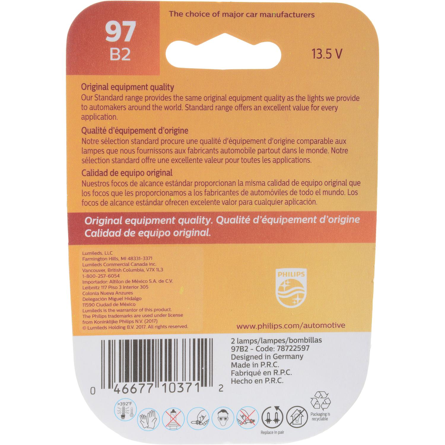 Philips 97B2 - Multi Purpose Light Bulb Philips 97B2 Courtesy Light Bulb product image 6 of 10