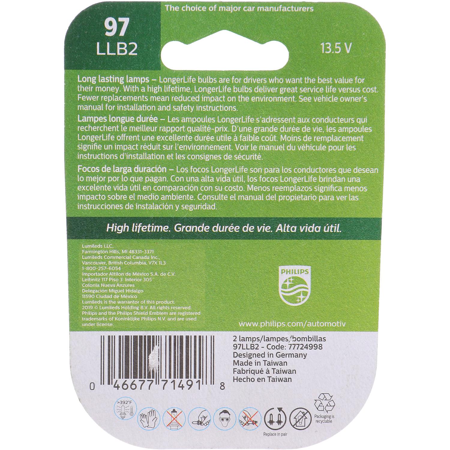 Philips 97LLB2 - Multi Purpose Light Bulb Philips 97LLB2 Courtesy Light Bulb product image 6 of 10