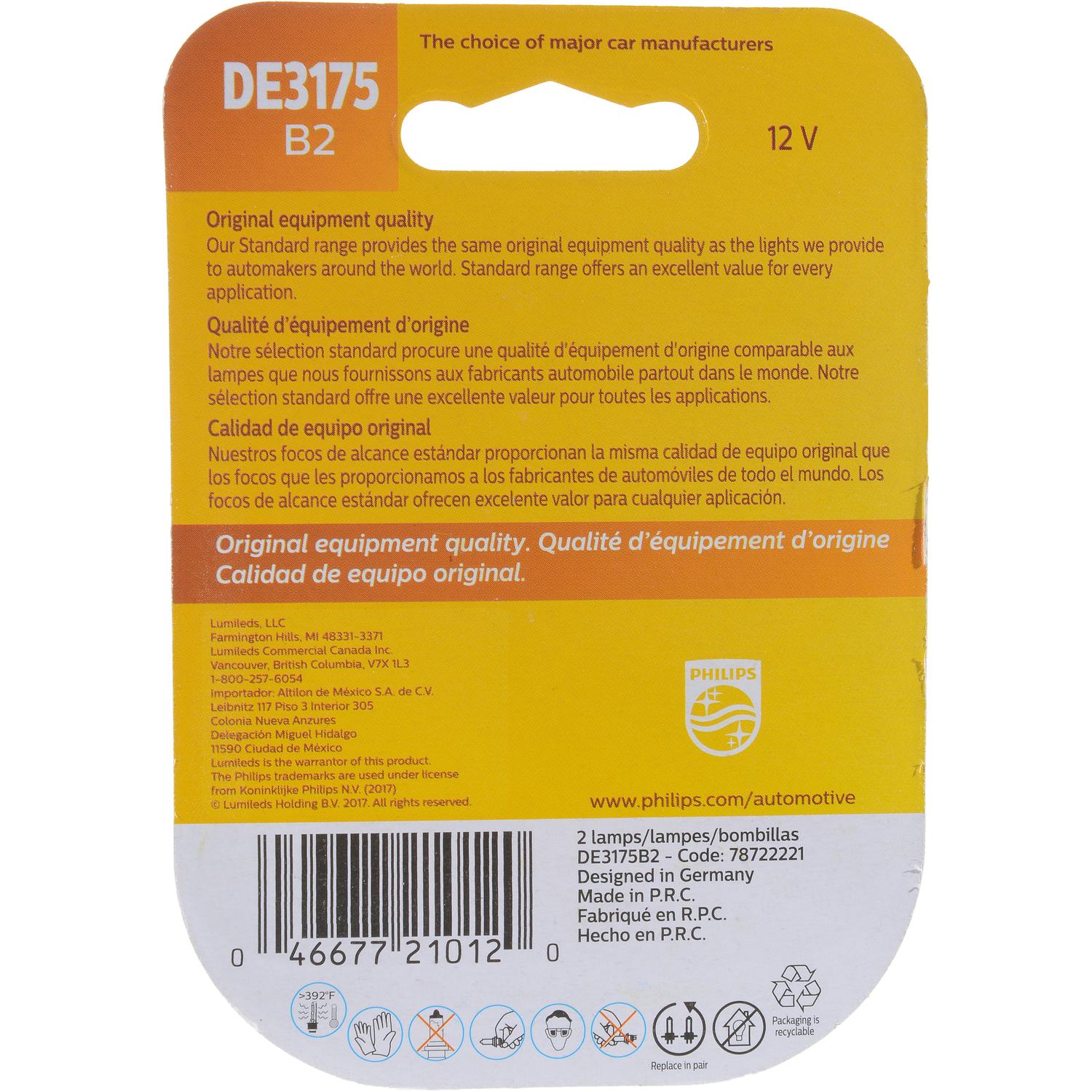 Philips DE3175B2 Cargo Box Light Bulb product image 6 of 10