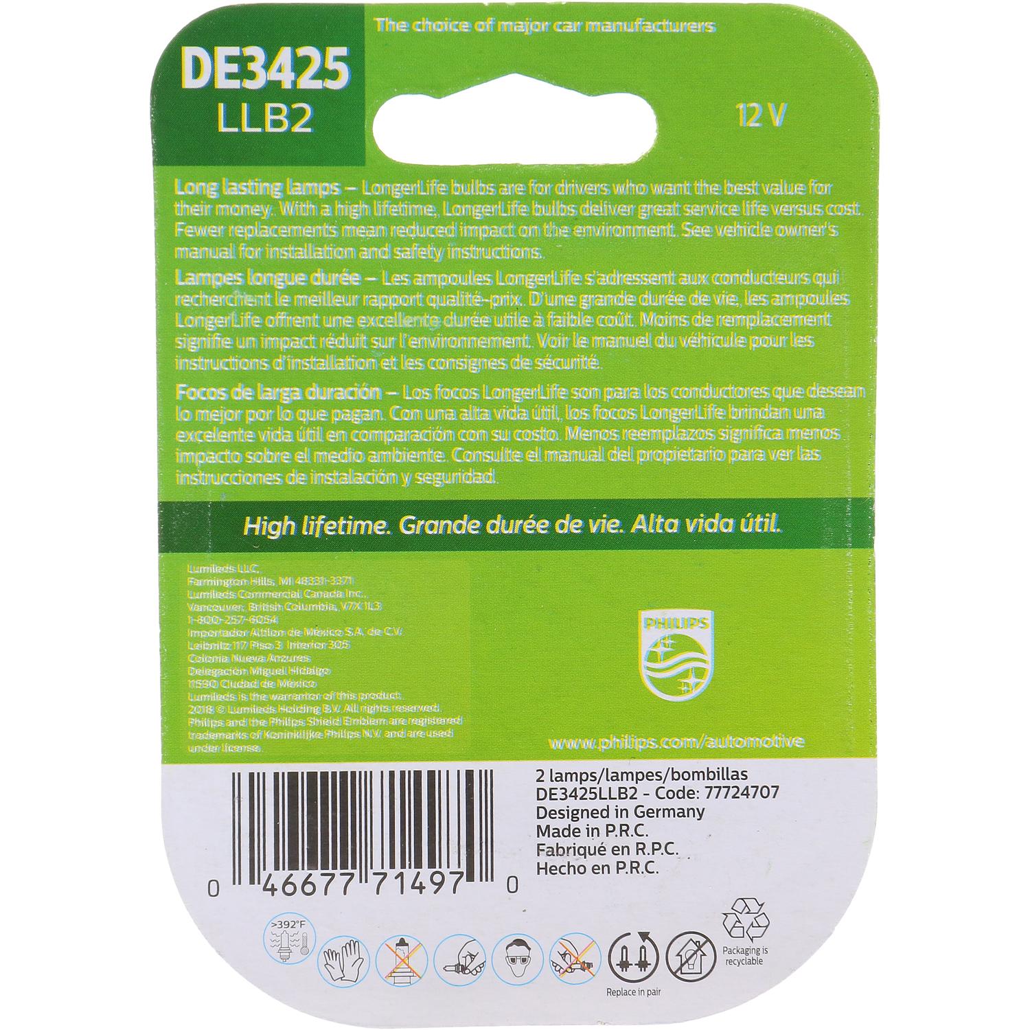 Philips DE3425LLB2 - Trunk Light Bulb Philips DE3425LLB2 Cargo Box Light Bulb product image 6 of 10