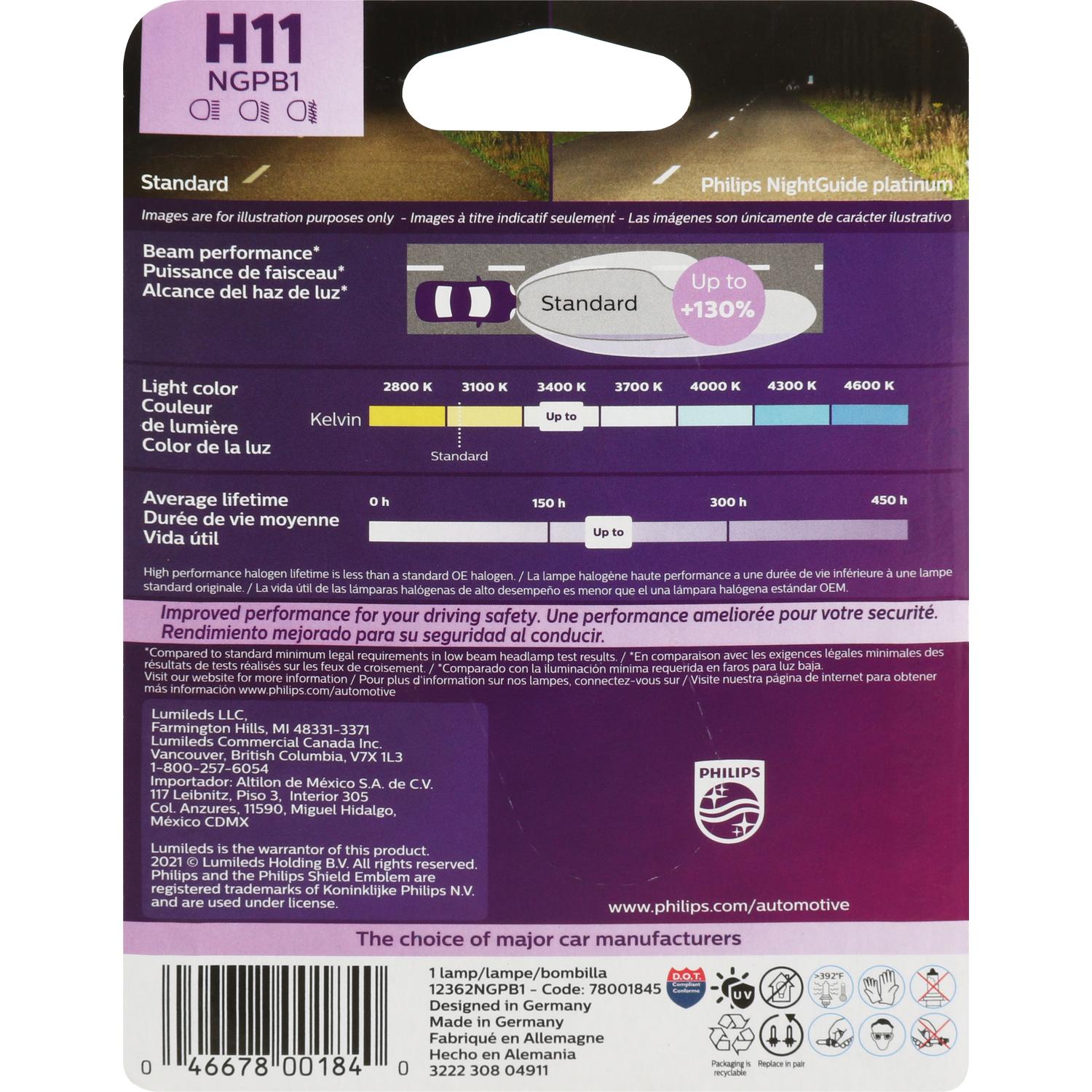 Philips H11NGPB1 - Trunk Light Bulb Philips H11NGPB1 Cornering Light Bulb product image 1 of 29