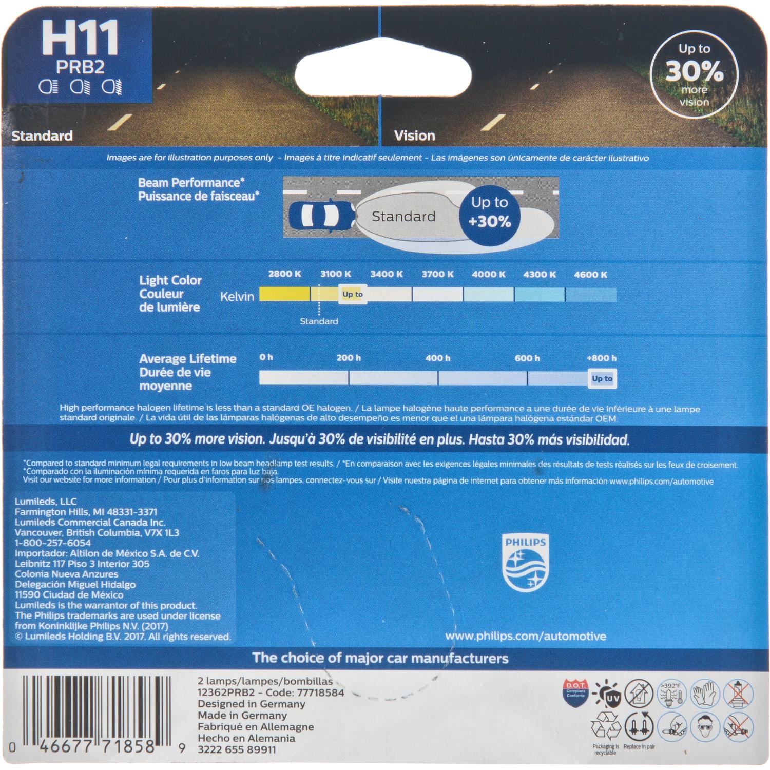 Philips H11PRB2 Cornering Light Bulb product image 15 of 28