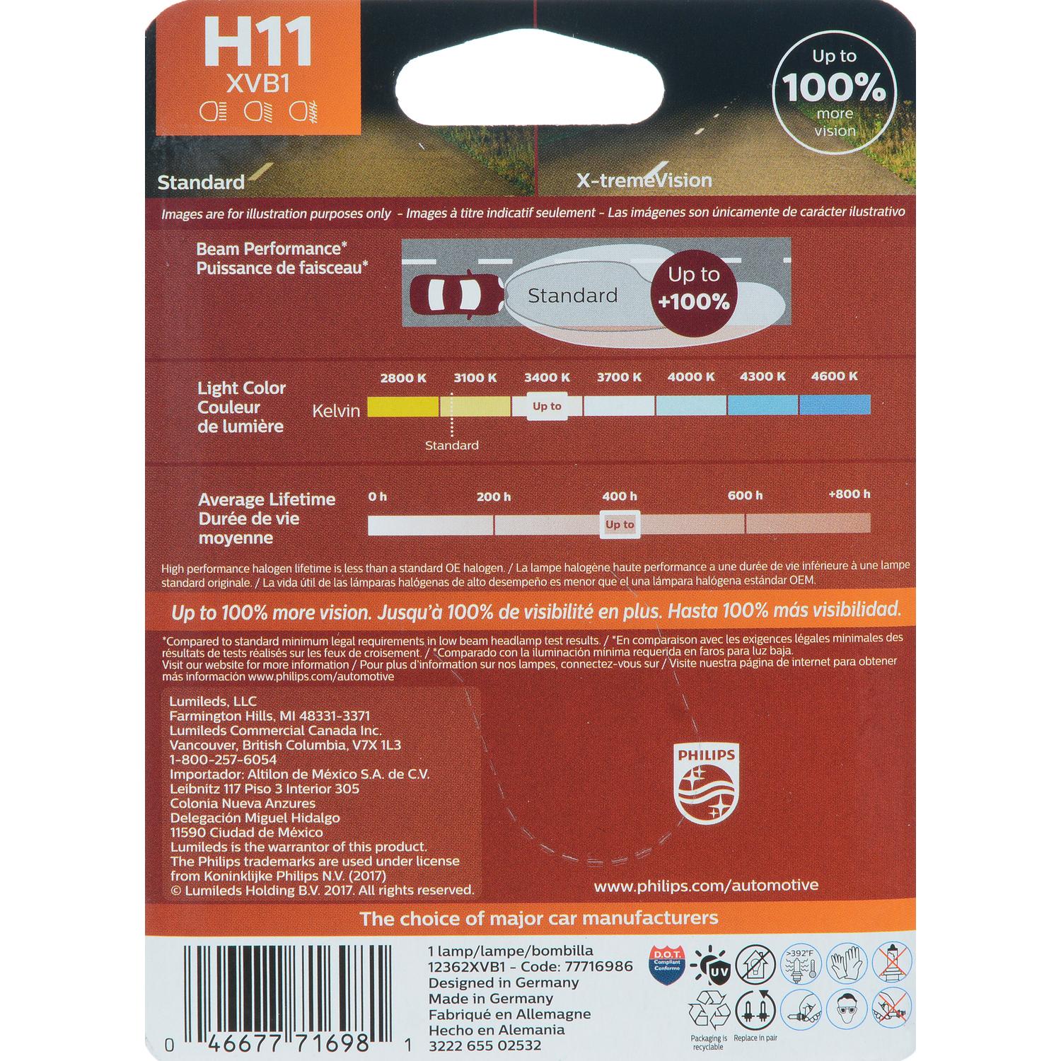 Philips H11XVB1 Cornering Light Bulb product image 23 of 42