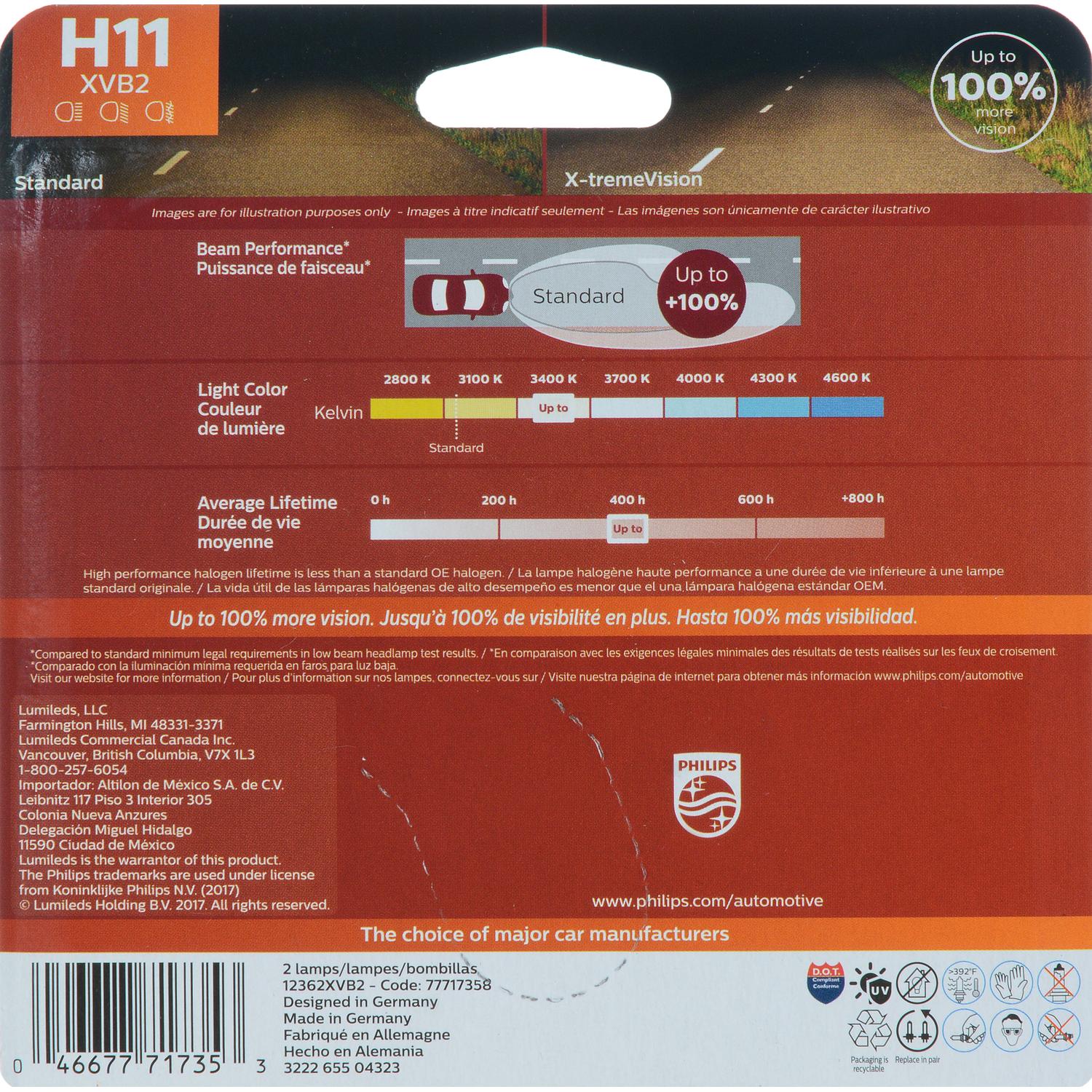 Philips H11XVB2 Cornering Light Bulb product image 22 of 35