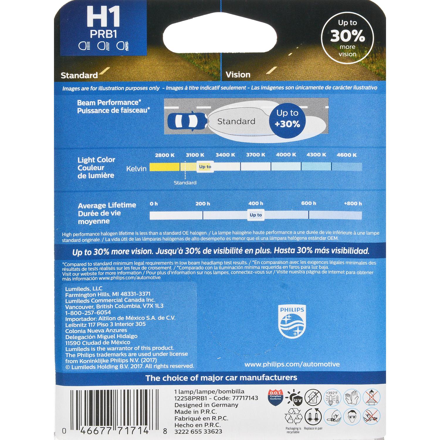 Philips H1PRB1 - Daytime Running Light Bulb Philips H1PRB1 Cornering Light Bulb product image 9 of 15