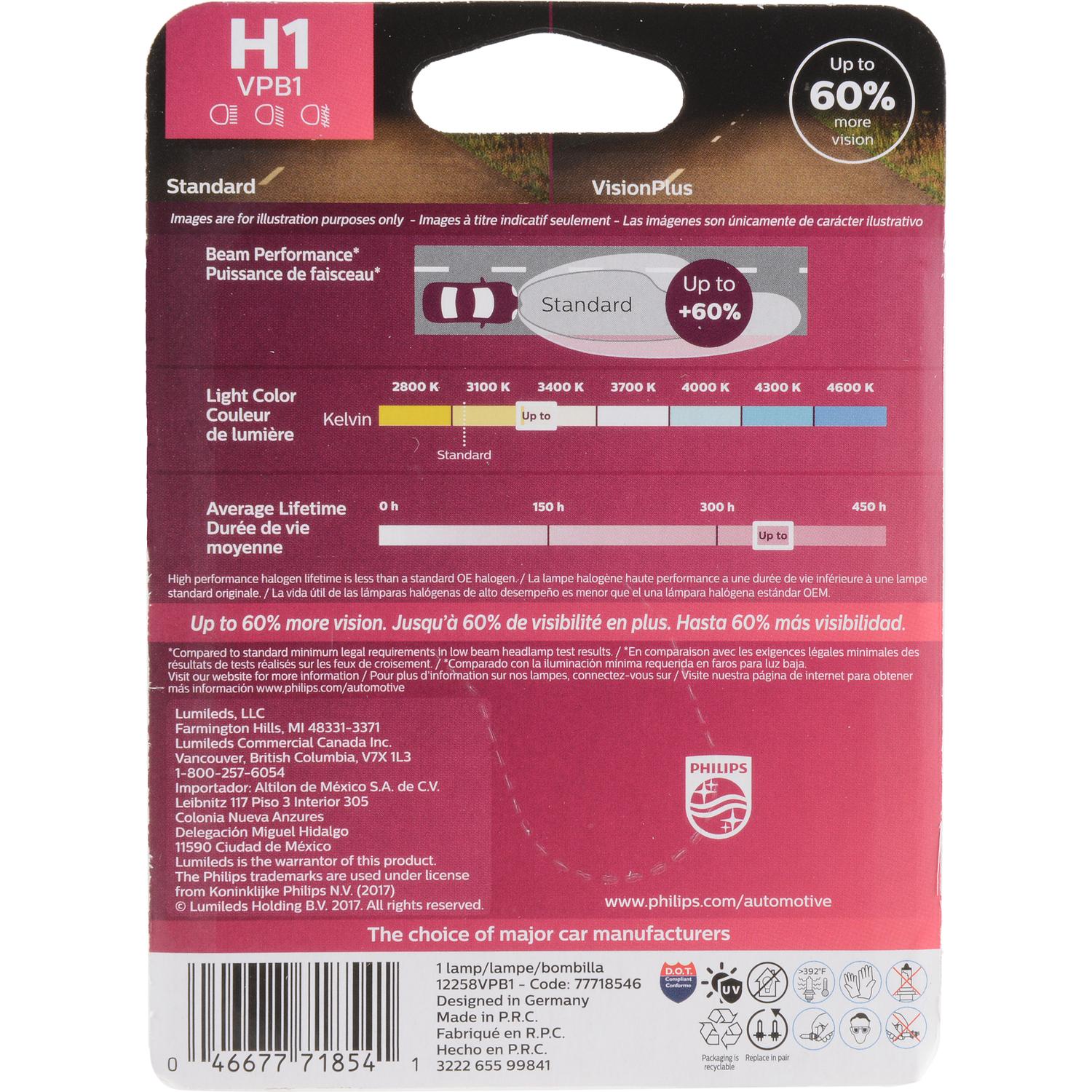 Philips H1VPB1 - Daytime Running Light Bulb Philips H1VPB1 Cornering Light Bulb product image 12 of 20