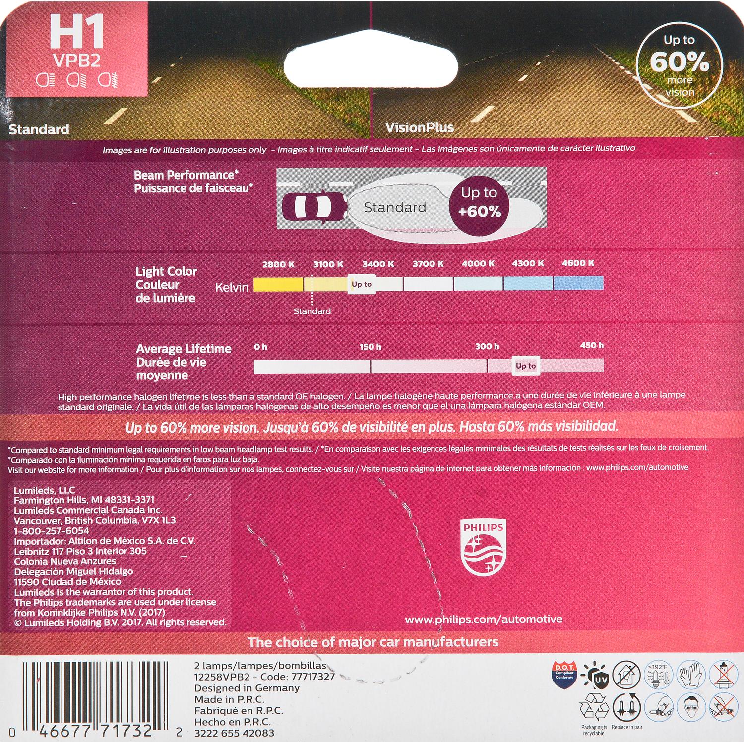 Philips H1VPB2 - Daytime Running Light Bulb Philips H1VPB2 Cornering Light Bulb product image 10 of 16
