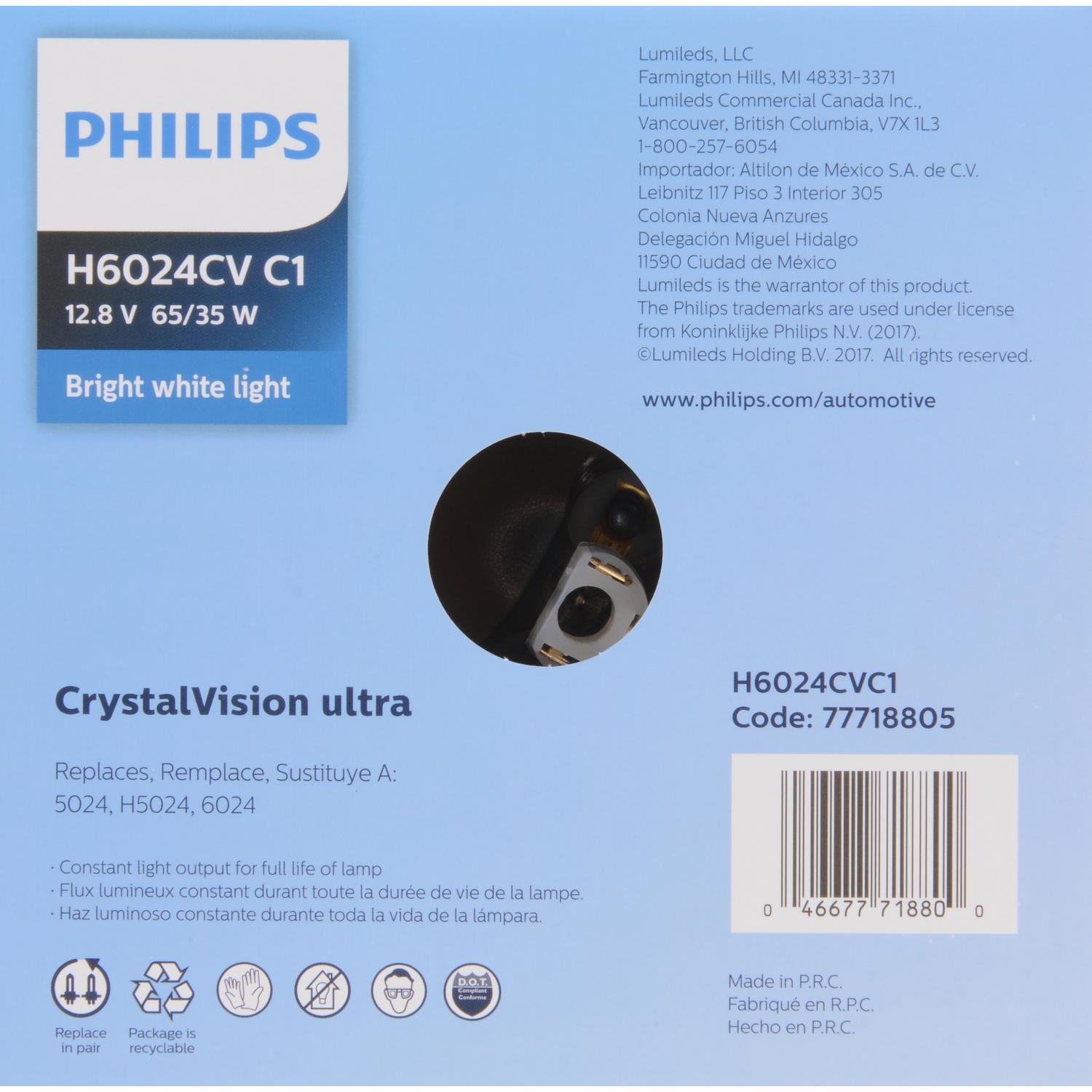 Philips H6024CVC1 - Headlight Bulb Philips H6024CVC1 Headlight Bulb product image 6 of 10