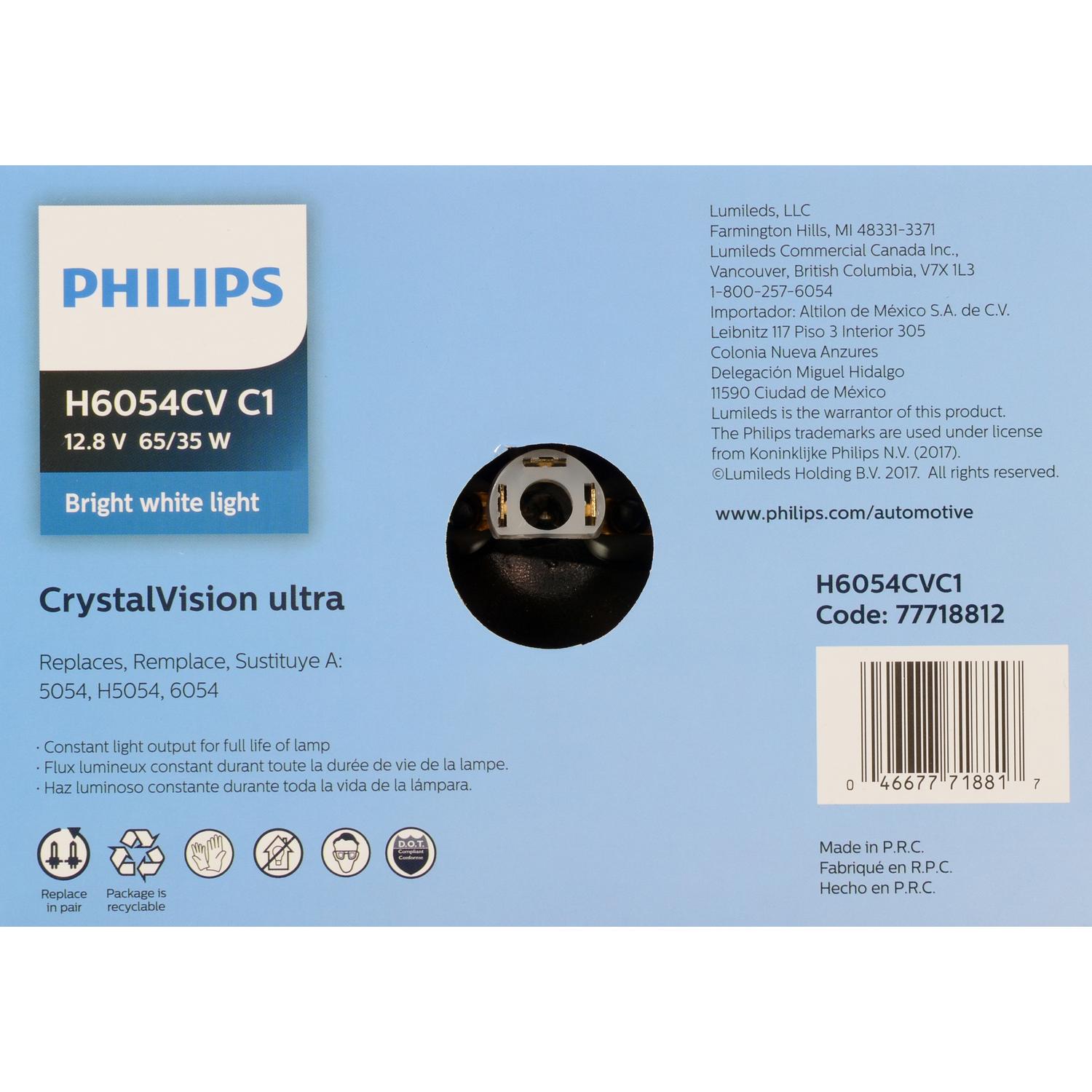 Philips H6054CVC1 Headlight Bulb product image 6 of 10