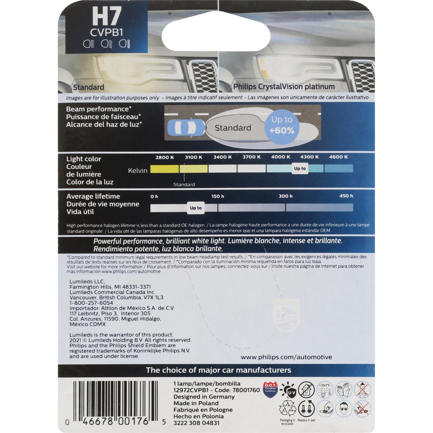 Philips H7CVPB1 - Turn Signal Light Bulb Philips H7CVPB1 Cornering Light Bulb product image 1 of 21