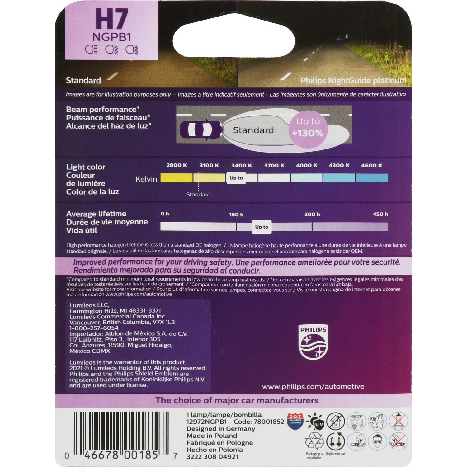 Philips H7NGPB1 - Turn Signal Light Bulb Philips H7NGPB1 Cornering Light Bulb product image 2 of 21
