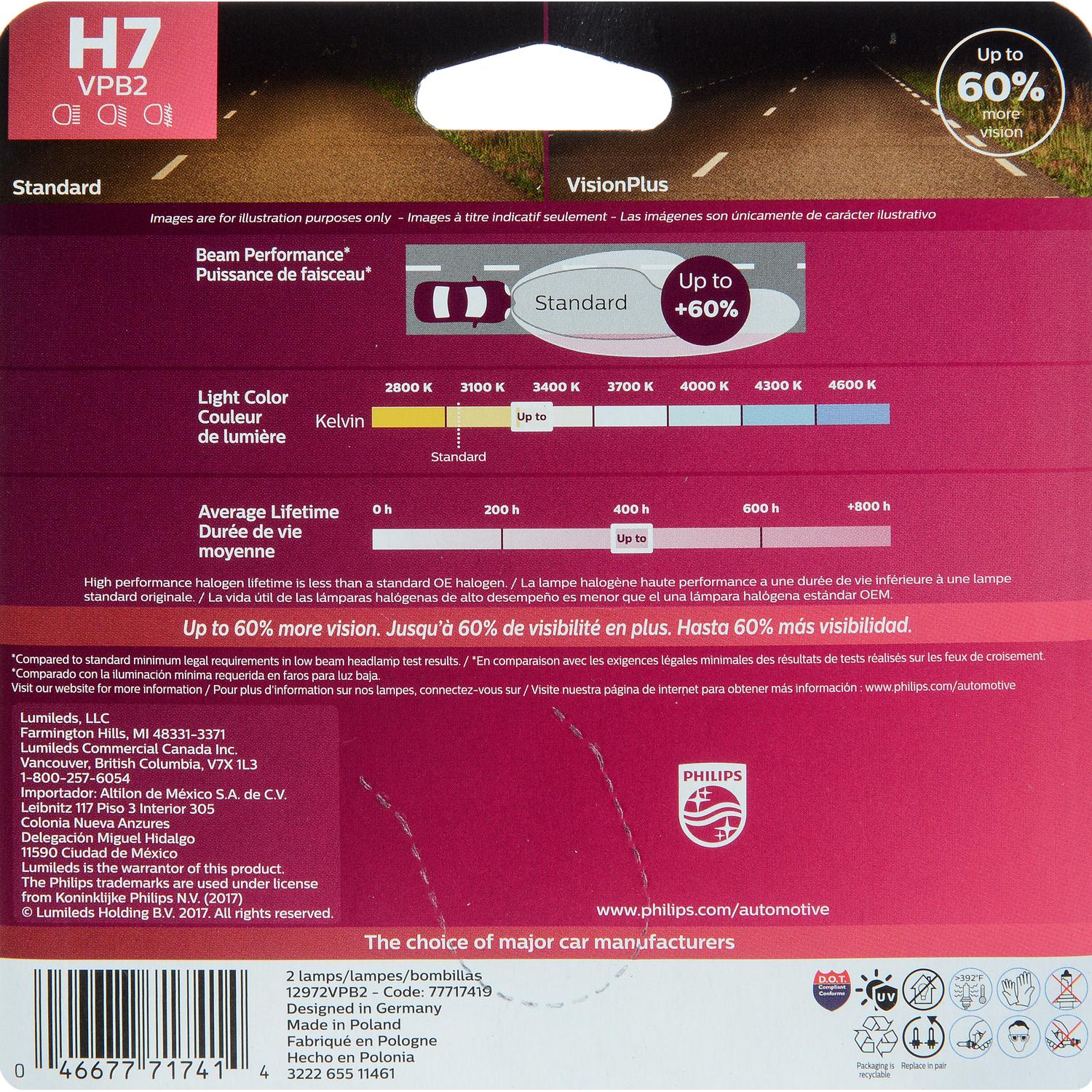 Philips H7VPB2 - Turn Signal Light Bulb Philips H7VPB2 Cornering Light Bulb product image 16 of 30