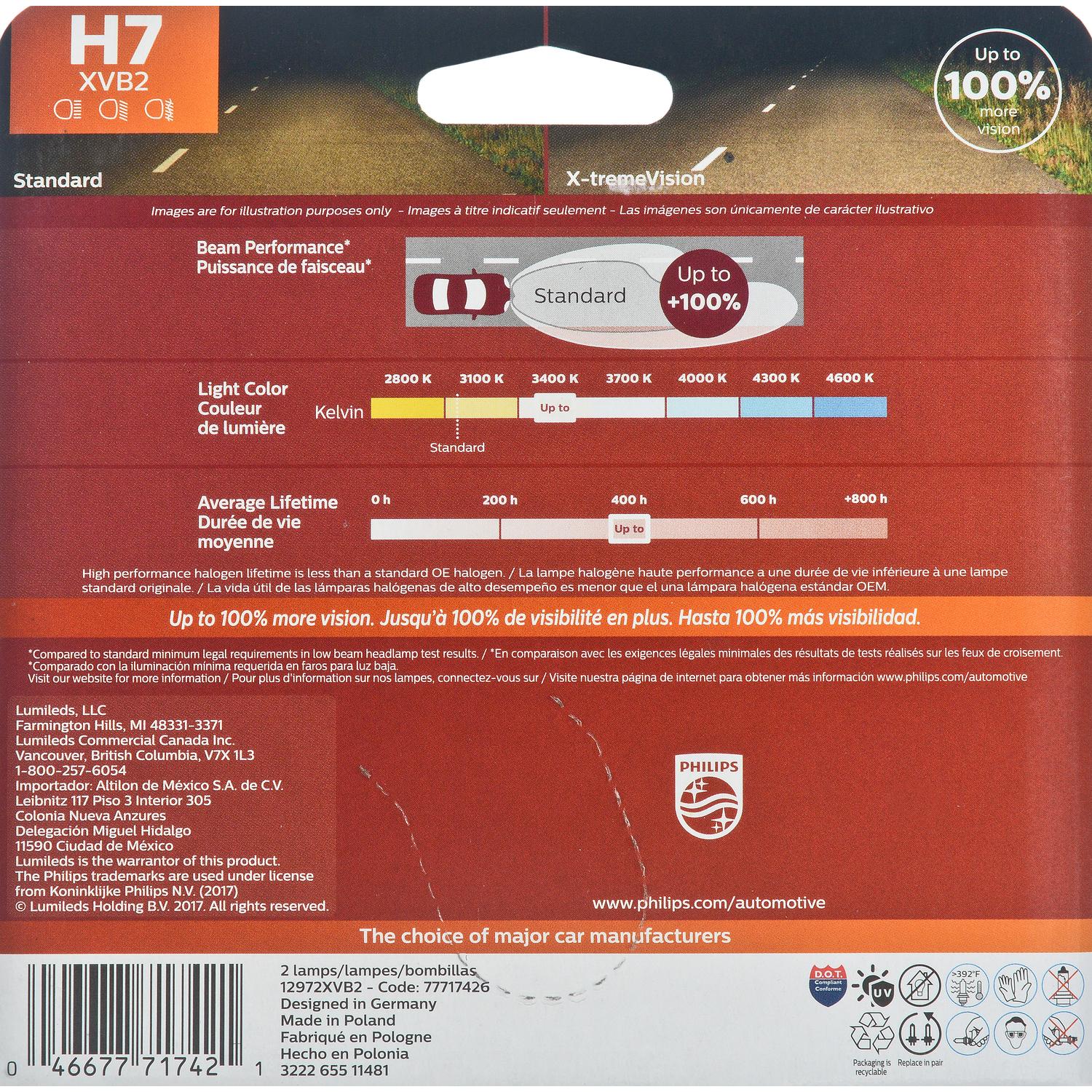 Philips H7XVB2 Cornering Light Bulb product image 17 of 29