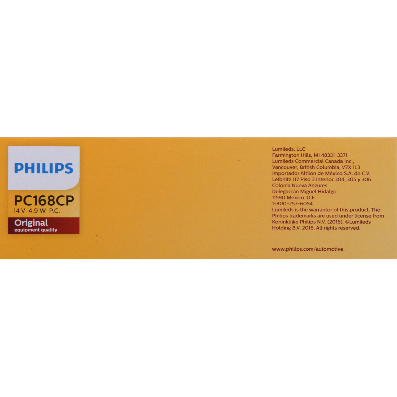 Philips PC168CP - Instrument Panel Light Bulb Philips PC168CP Auto Trans Indicator Light Bulb product image 5 of 9