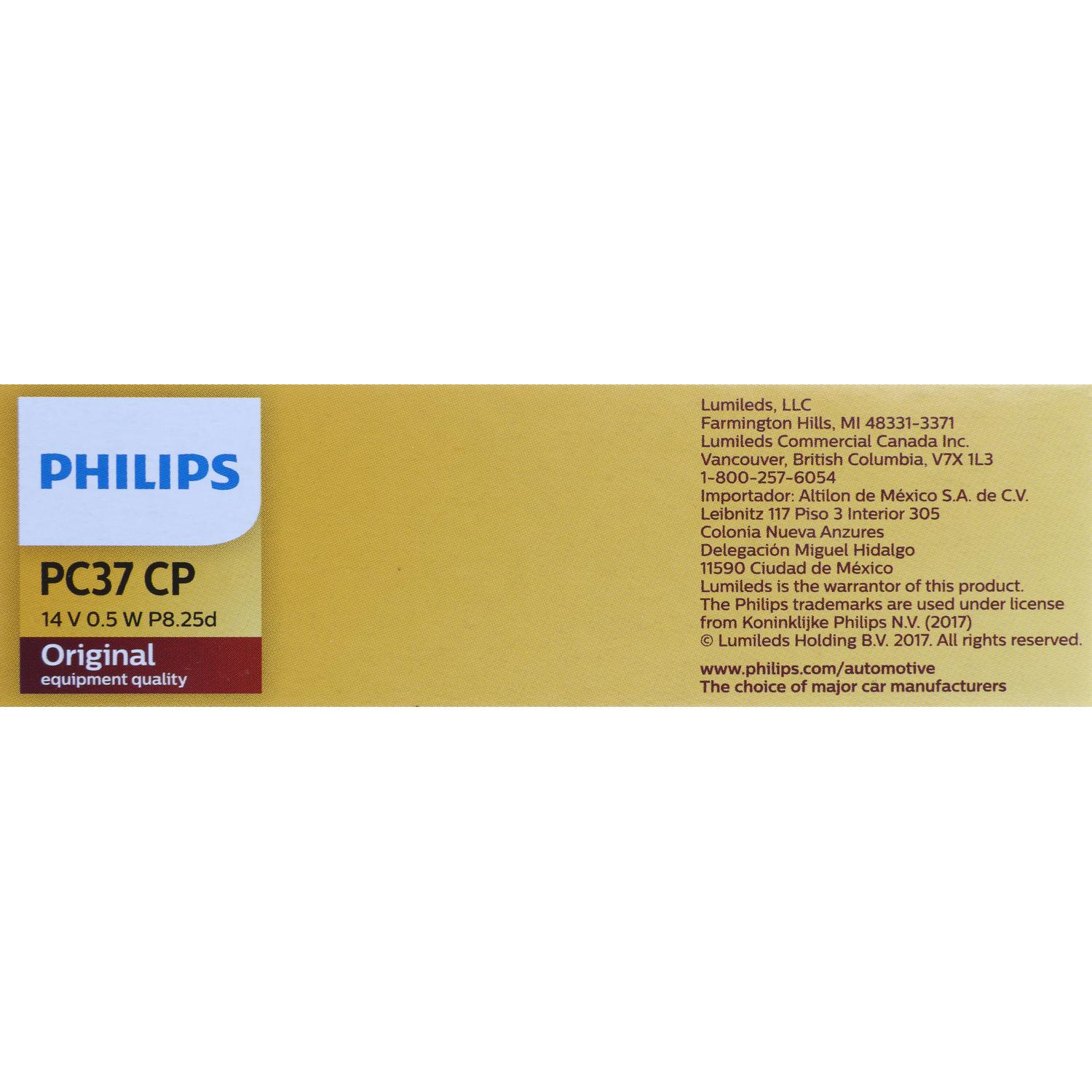 Philips PC37CP - Instrument Panel Light Bulb Philips PC37CP Auto Trans Indicator Light Bulb product image 7 of 11