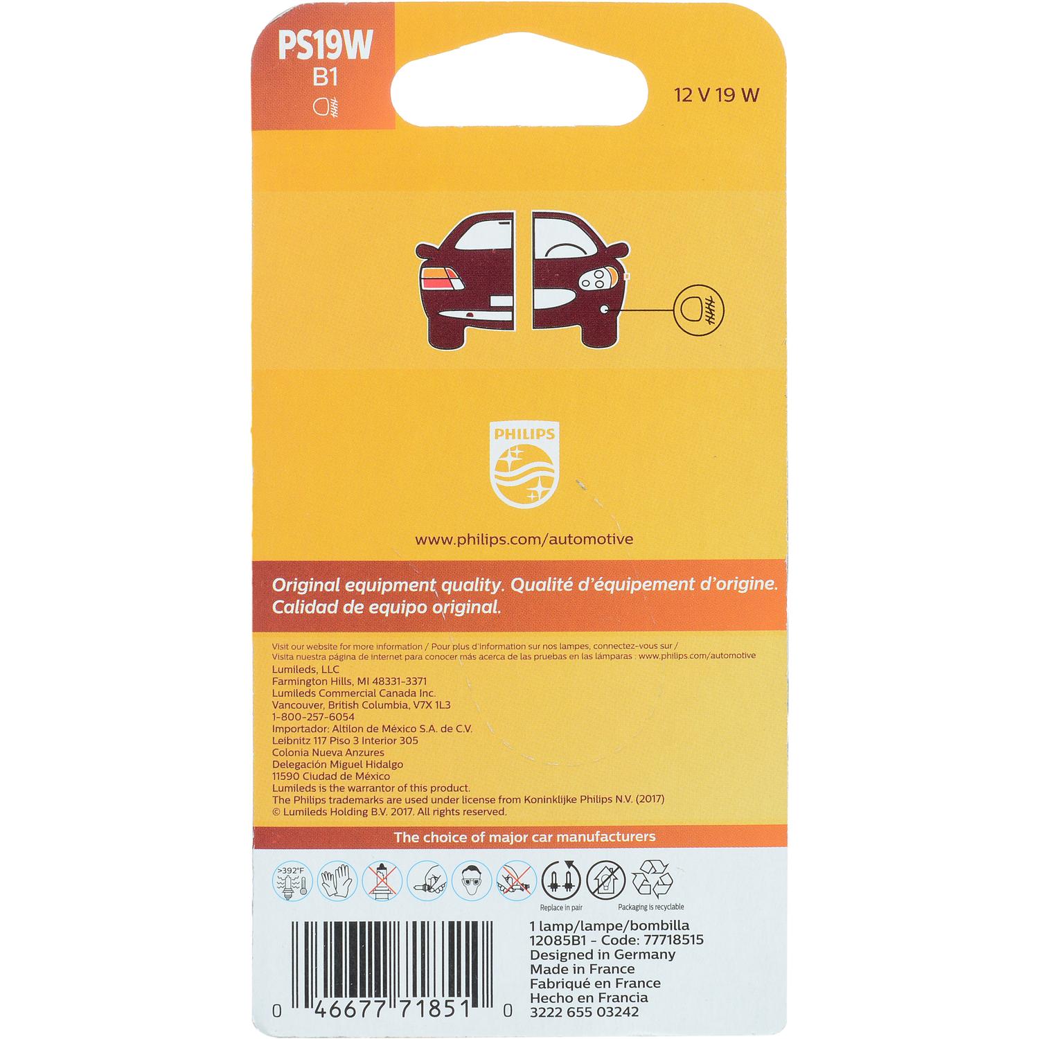 Philips PS19WB1 Back Up Light Bulb product image 7 of 16
