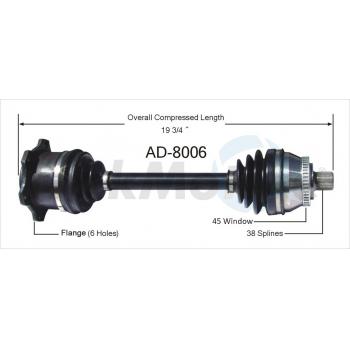 TrakMotive AD8006 CV Axle Shaft product image 1 of 3