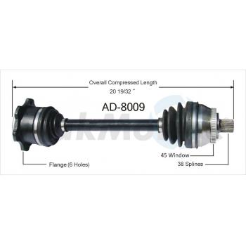 TrakMotive AD8009 - CV Axle Shaft TrakMotive AD8009 CV Axle Shaft product image 1 of 3