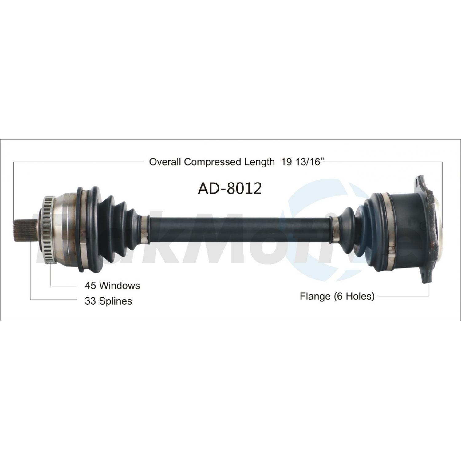 TrakMotive AD8012 - CV Axle Shaft TrakMotive AD8012 CV Axle Shaft product image 1 of 3