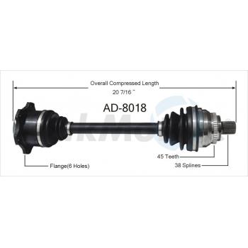 TrakMotive AD8018 CV Axle Shaft product image 1 of 3