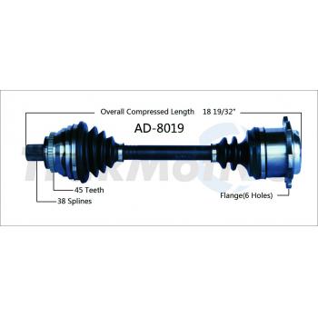 TrakMotive AD8019 CV Axle Shaft product image 1 of 3