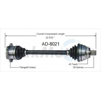 TrakMotive AD8021 - CV Axle Shaft TrakMotive AD8021 CV Axle Shaft product image 1 of 3