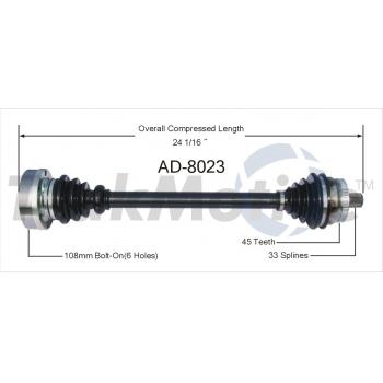 TrakMotive AD8023 CV Axle Shaft product image 1 of 3