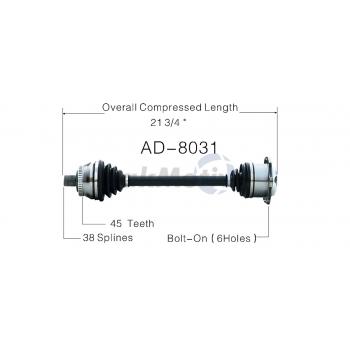 TrakMotive AD8031 - CV Axle Shaft TrakMotive AD8031 CV Axle Shaft product image 1 of 3