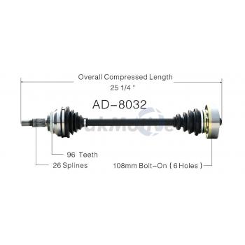 TrakMotive AD8032 CV Axle Shaft product image 1 of 3