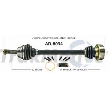 TrakMotive AD8034 CV Axle Shaft product image 1 of 3