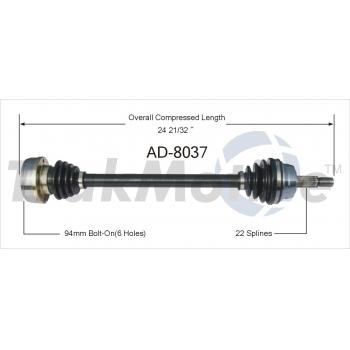 TrakMotive AD8037 - CV Axle Shaft TrakMotive AD8037 CV Axle Shaft product image 1 of 3