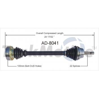 TrakMotive AD8041 - CV Axle Shaft TrakMotive AD8041 CV Axle Shaft product image 1 of 3