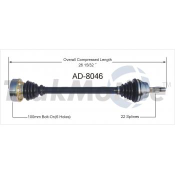 TrakMotive AD8046 - CV Axle Shaft TrakMotive AD8046 CV Axle Shaft product image 1 of 3