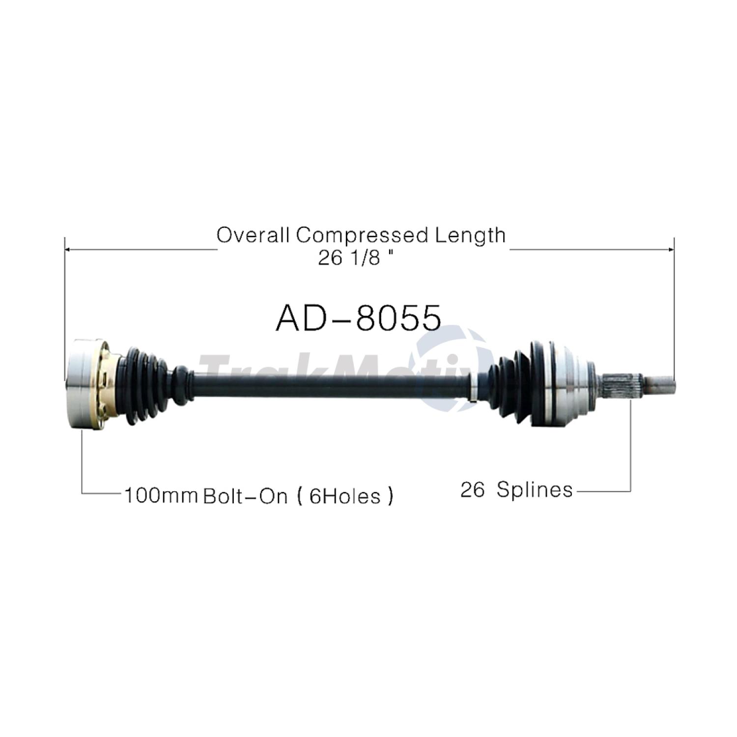 TrakMotive AD8055 - CV Axle Shaft TrakMotive AD8055 CV Axle Shaft product image 1 of 3
