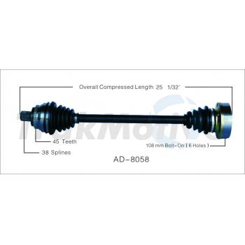 TrakMotive AD8058 - CV Axle Shaft TrakMotive AD8058 CV Axle Shaft product image 1 of 3