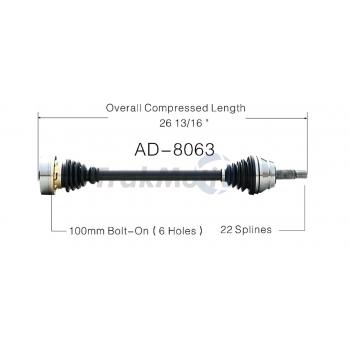TrakMotive AD8063 - CV Axle Shaft TrakMotive AD8063 CV Axle Shaft product image 1 of 3