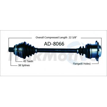 TrakMotive AD8066 CV Axle Shaft product image 1 of 3