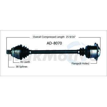 TrakMotive AD8070 CV Axle Shaft product image 1 of 3