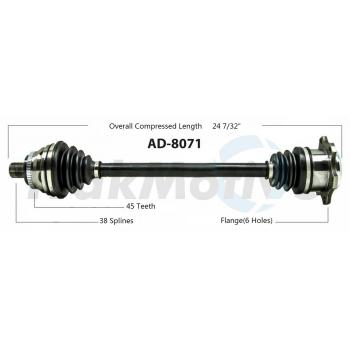 TrakMotive AD8071 - CV Axle Shaft TrakMotive AD8071 CV Axle Shaft product image 1 of 3