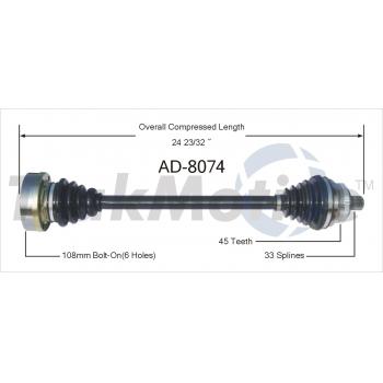 TrakMotive AD8074 - CV Axle Shaft TrakMotive AD8074 CV Axle Shaft product image 1 of 3