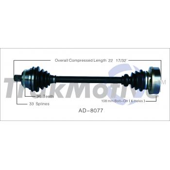 TrakMotive AD8077 CV Axle Shaft product image 1 of 3
