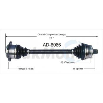 TrakMotive AD8086 - CV Axle Shaft TrakMotive AD8086 CV Axle Shaft product image 1 of 3