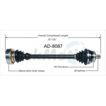 TrakMotive AD8087 - CV Axle Shaft TrakMotive AD8087 CV Axle Shaft product image 1 of 3