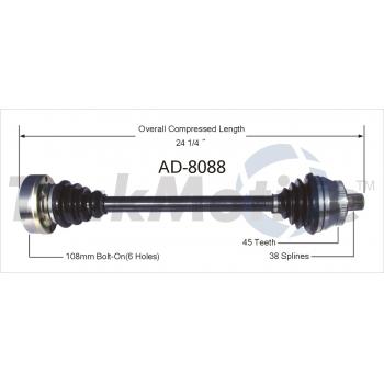 TrakMotive AD8088 CV Axle Shaft product image 1 of 3