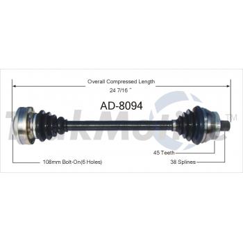 TrakMotive AD8094 - CV Axle Shaft TrakMotive AD8094 CV Axle Shaft product image 1 of 3